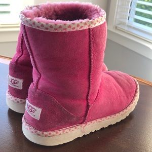 Pink heart UGG boots women’s size 5